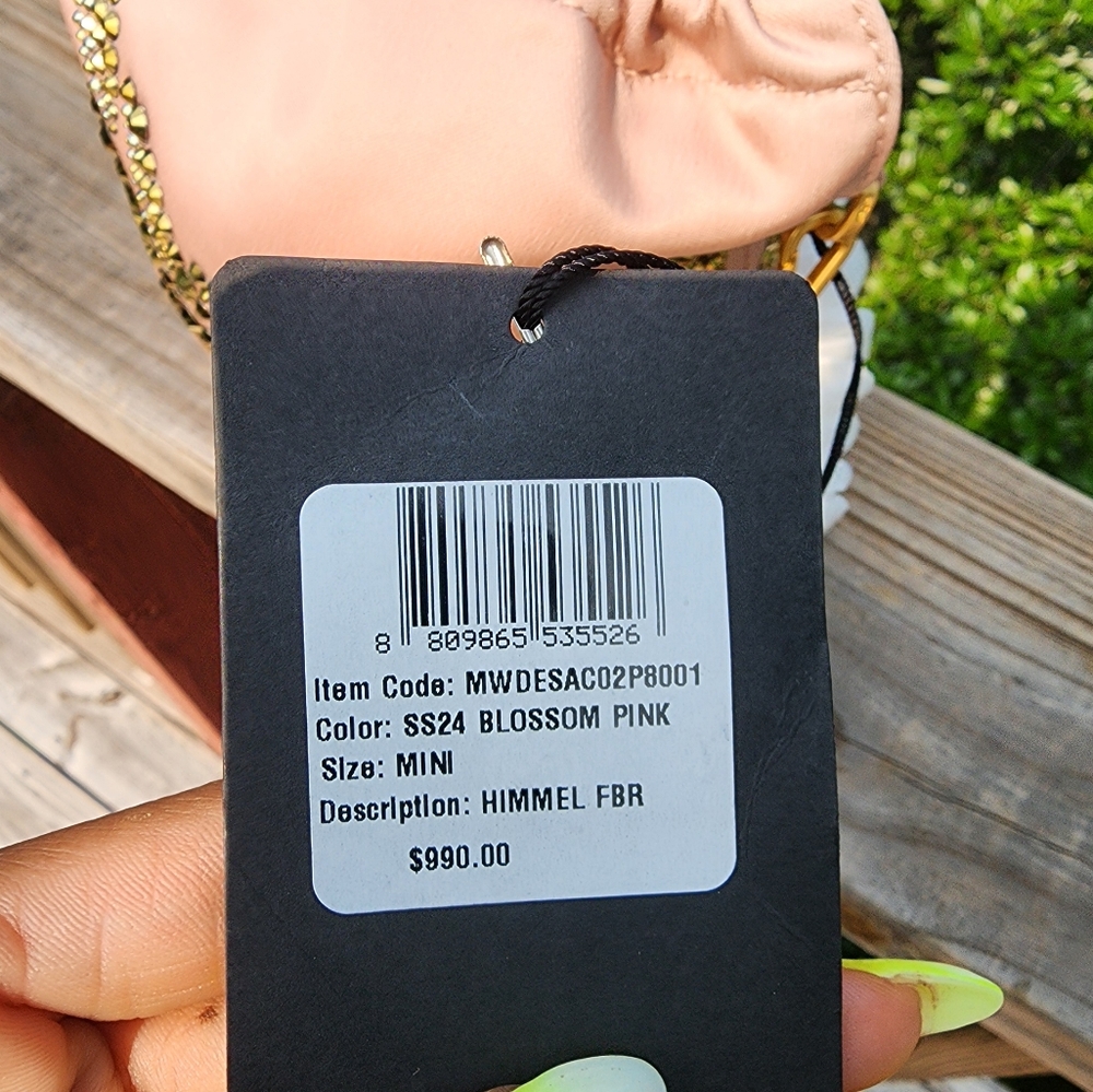 New MCM Pink Embellished Bucket Bag - Picture 4 of 7